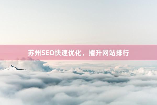苏州SEO快速优化，擢升网站排行